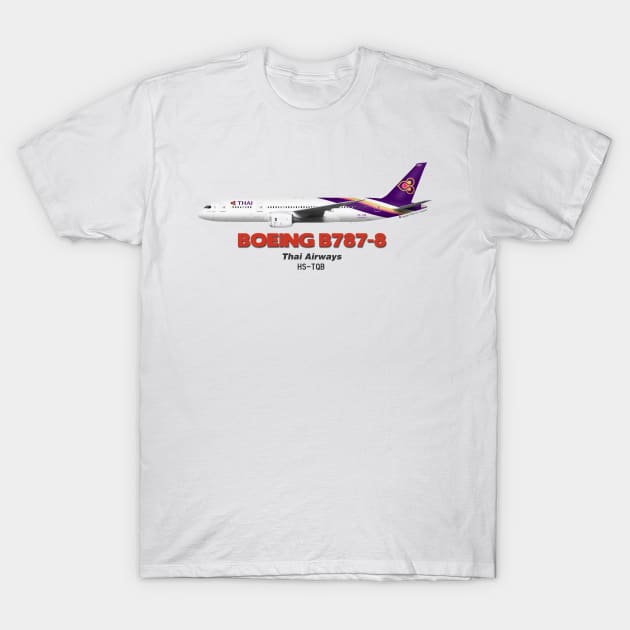 Boeing B787-8 - Thai Airways T-Shirt by TheArtofFlying